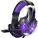 ゲーミングヘッドセット 5 ヘッドセット ノイズキャンセリング マイク付き 3.5有線 ゲーミングヘッドホン スイッチ ヘッドフォン 軽量 全