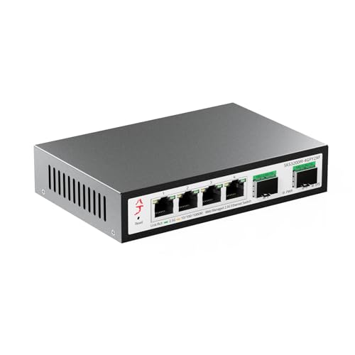 tor .5bps スイッチングハブ 6 ポート（.5G R45ポート4つ＋10G F+ つ）、WEB管理コンソール付き .5 ギガビット ネッ