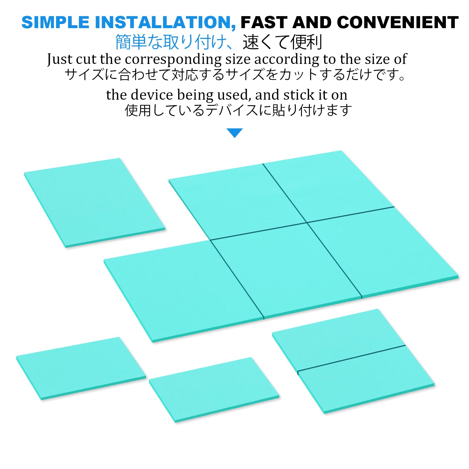 サーマルパッド3K 熱伝導シート厚度 1 熱伝導率 1.8 W/k hal ad D U s4 ノートパソコン冷却 チップセット 熱伝導用 - Image 3