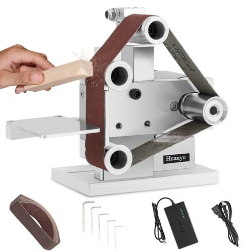 ベルトサンダー 電動 ベルトさんだー ミニ 7段変速 角度調整 ベルト10本付き 荒目/中目/細目 9000rp 錆..