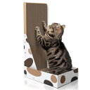oaf 猫爪研ぎ 段ボール 猫用爪とぎ 猫用字型スクラッチャー縦型 猫つめとぎダンボール 壁 ストレス解消 固定 組み立て簡単 三花柄