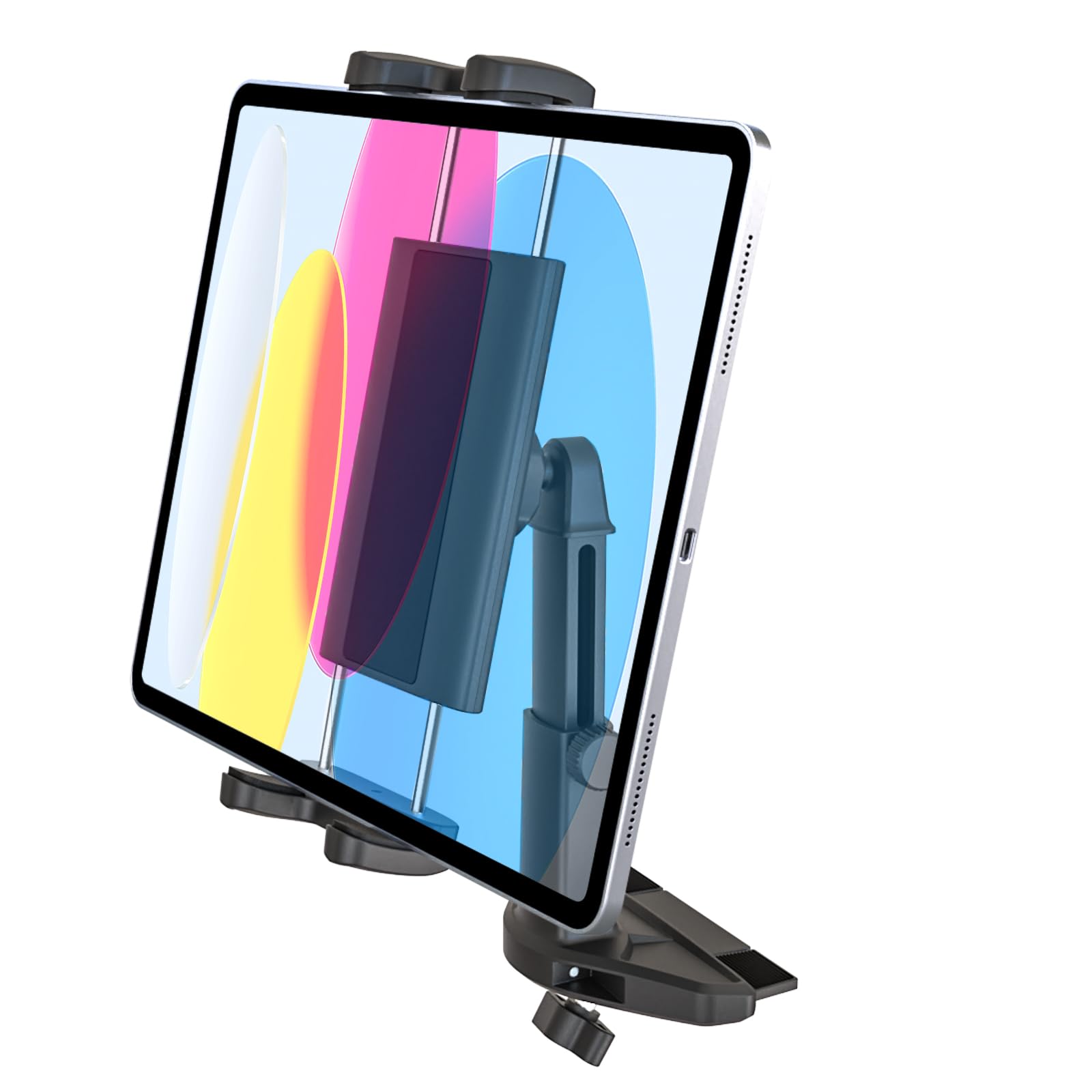 車載 タブレットホルダー Dスロット 高さ調整 車 ipad ホルダー伸縮アーム スマホホルダー 運転席 タブ..