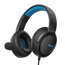 BNUNE ゲーミングヘッドセット マイク付き ps5 ヘッドセット 3.5有線ゲーミングヘッドホン ミュート機能付き ノイズキャンセリング 軽