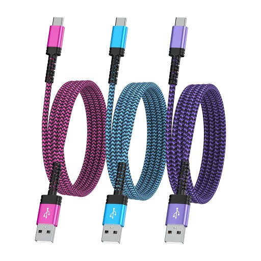 B ype ケーブル 1.8 3本*3色 3A急速充電 Q3.0対応 タイプc充電ケーブル 高耐久 ナイロン B A to B ケーブル X B ype ケーブル 1.8 3本*3色 3A急速充電 Q3.0対応 タイプc充電ケーブル 高耐久 ナイロン B A to B ケーブル X