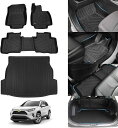 iooy トヨタ RAV4 フロアマット 防水 4点セット 新型RAV4 XA50型 ラゲッジマット 滑り止め 立体カーマット E素材 トランク