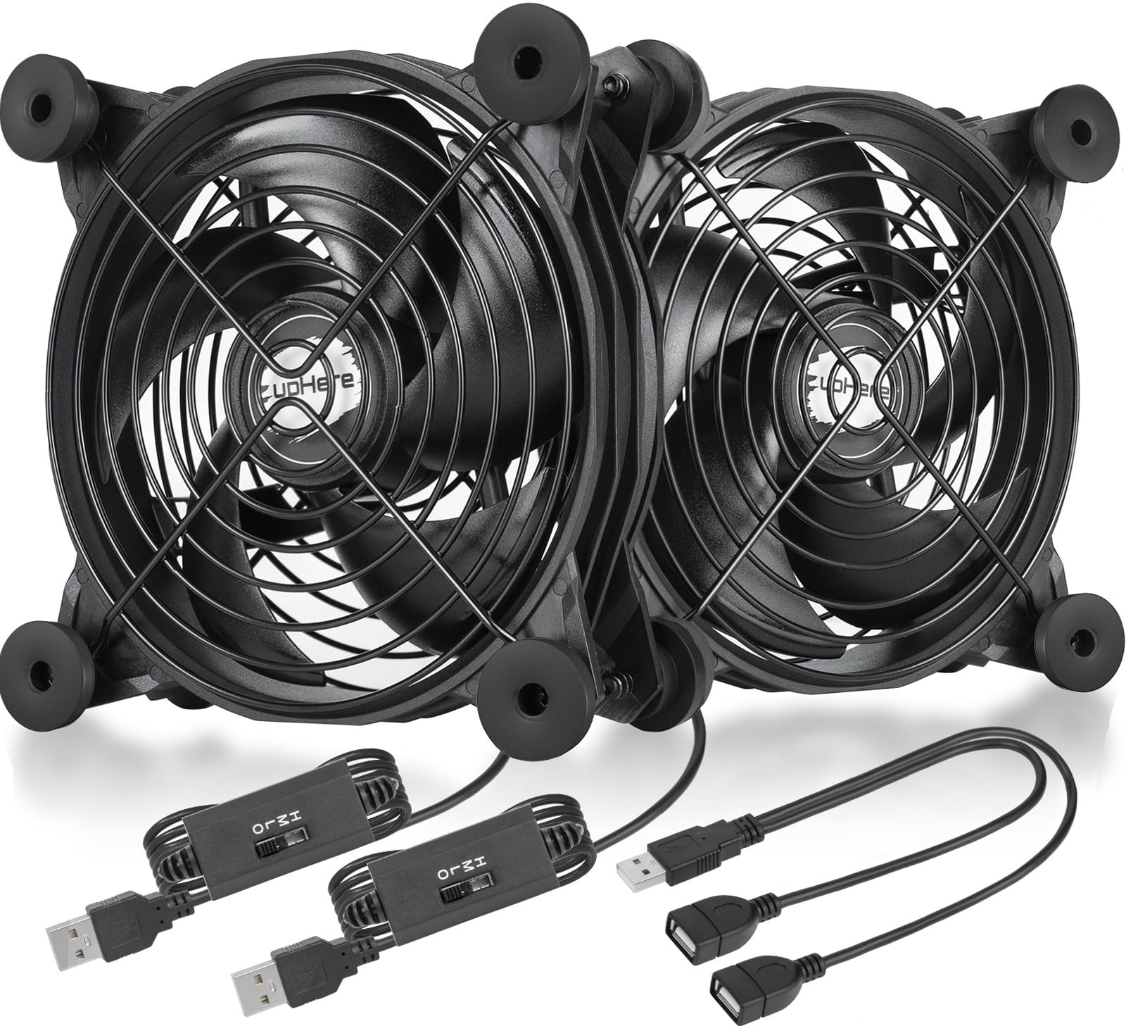 pHe 10 B扇風機 B冷却ファン小型 ミニ送風機 静音 3段階風量調節 ルーター/水槽/冷却クーラー//5 / 4 /ノートパソコンなど冷却