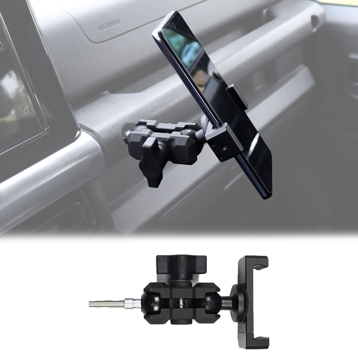 樂天商城 - 新型スズキジムニー スマホホルダー B64 ジムニーシエラB74 車載ホルダー 車用 内装 アクセサリー カスタム専用設計ジムニー jb64 j