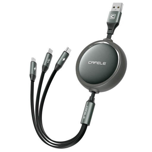 充電ケーブル 巻き取り 3in1 Bマルチケーブル 一方向片手操作 3A/15W 3台同時給電可能 B ype ケーブル Micro B ケー 充電ケーブル 巻き取り 3in1 Bマルチケーブル 一方向片手操作 3A/15W 3台同時給電可能 B ype ケーブル Micro B ケー
