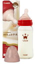 コンビ o テテオ teteo 授乳のお手本 哺乳びん耐熱ガラス製 40l Mサイズ乳首付 ・3ヵ月~18ヵ月まで 4段階流量調節機能付き