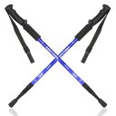 本登山杖トレッキングポール ウォーキングポール 登山 アルミ製 高強度 折りたたみ コンパクト 登山杖 3段伸縮式 超軽量滑り止め 収納時65