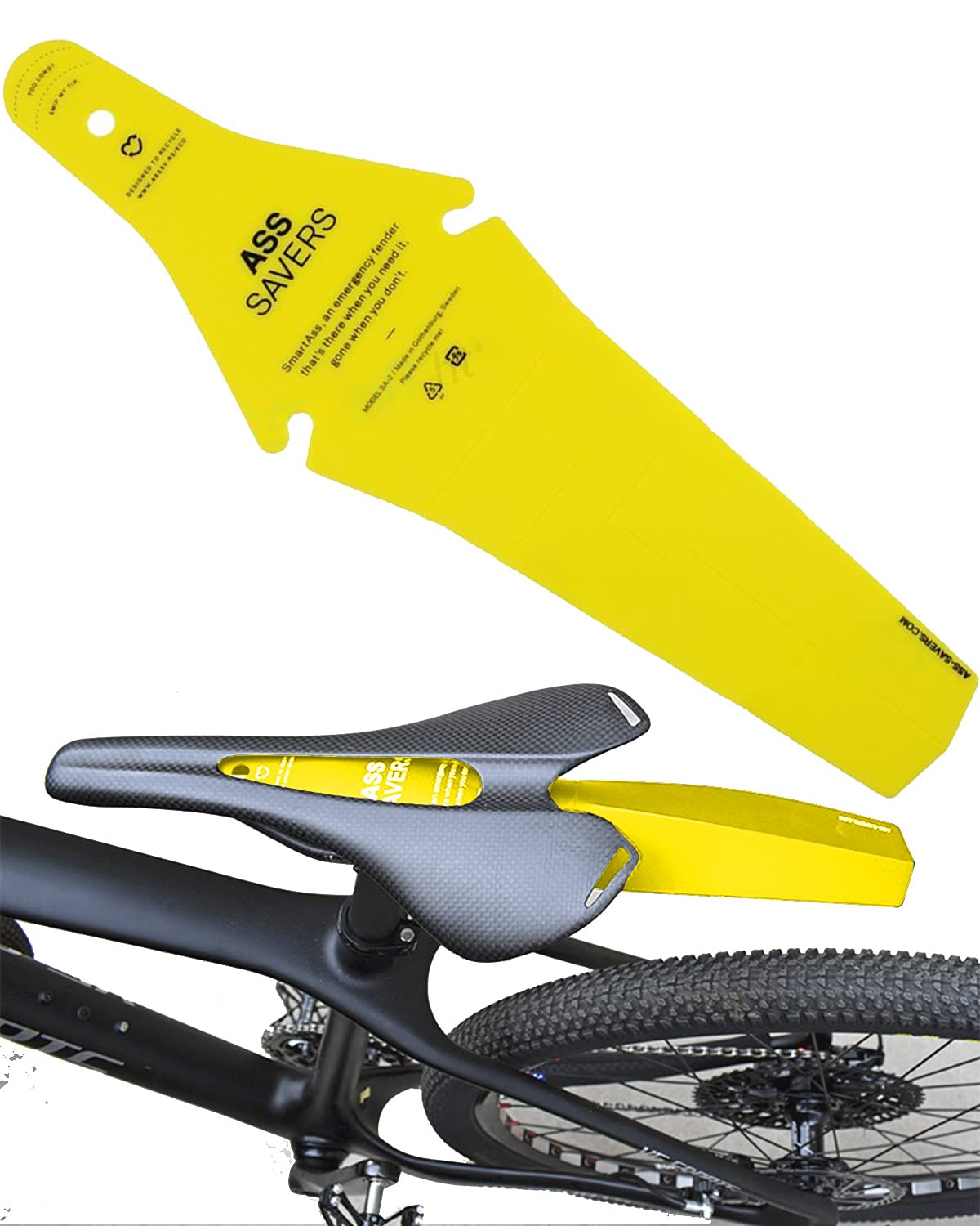 OVO 自転車 泥除け Ass av 後 ショートスタイル クロスバイク フェンダー マウンテンロード デッドフライ （イェロー）