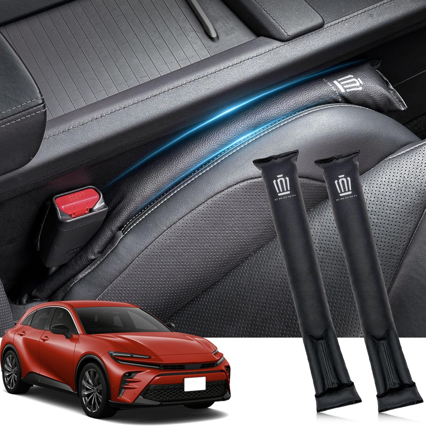 HUDY(フーディ)シート隙間埋めクッション 新型クラウン 35系 16代目 車用 シートサイド隙間埋め 0年9月~現行 Uレザー シートコンソ