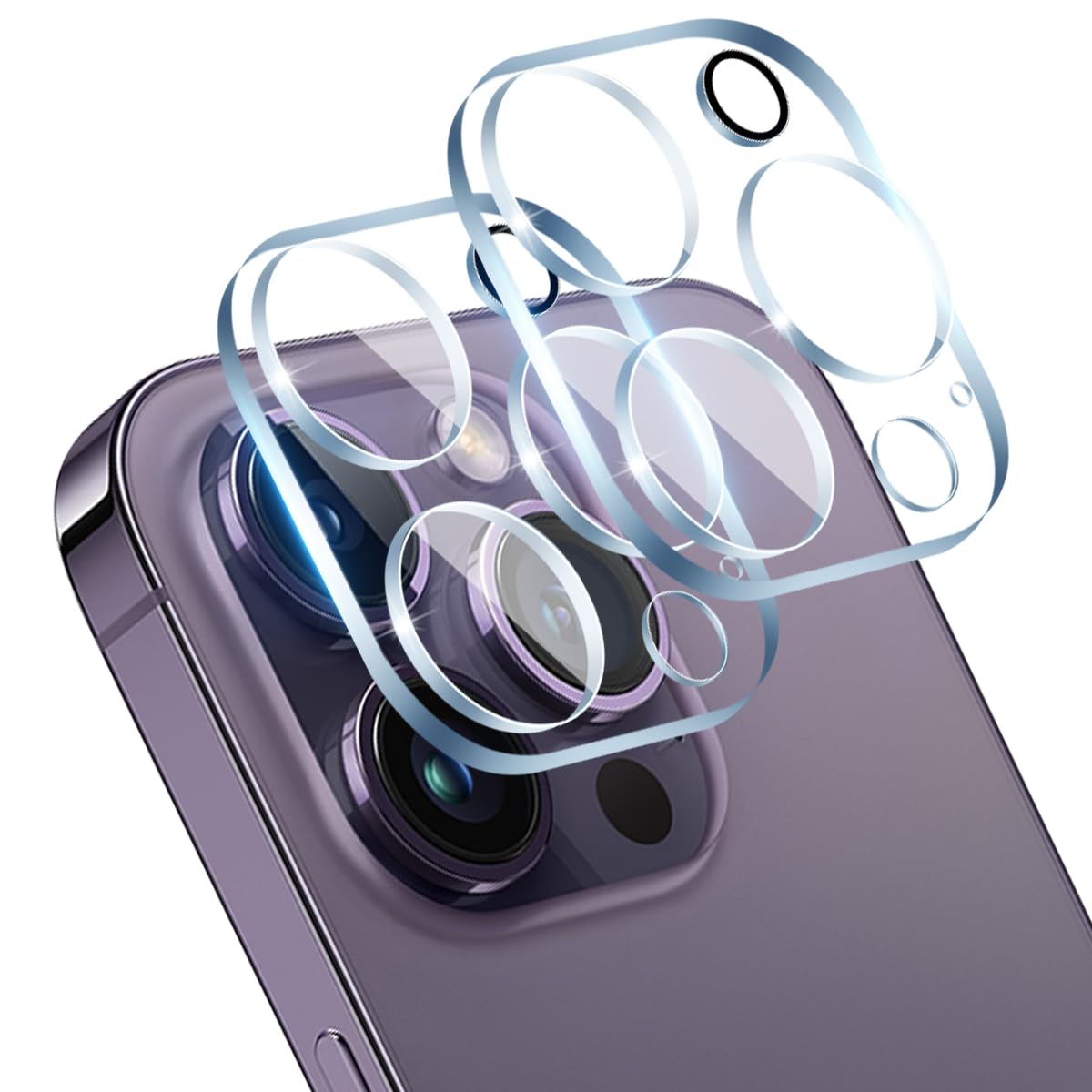 枚セット 対応 ihone14 ro / ihone14 ro Max カメラフィルム 日本旭硝子 硬度9H アイフォン14プロ / ア..