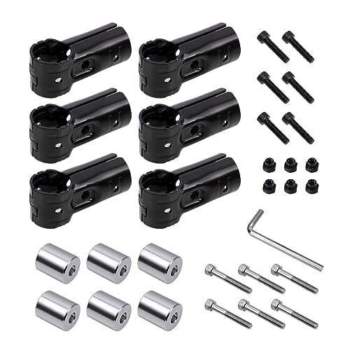 porinrts アルミ製ルームベアリングロッドブラケット車用ルーフキャリアバー イレクターパイプ取り付け..