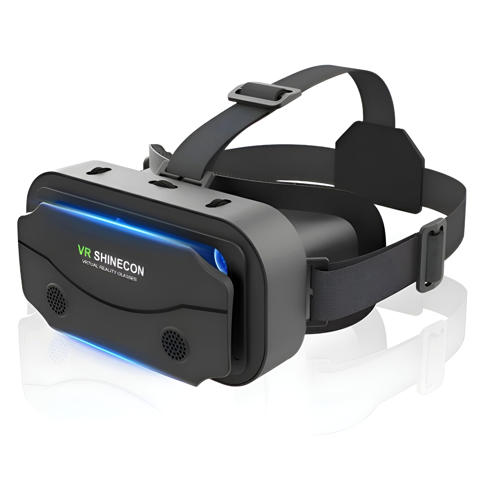 VRゴーグル VRヘッドセット パノラマ体験 1080 超広角10°視野角 vrゴーグル スマホ用 非球面光学レンズ..