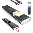 KAR E5 ミニライト小型led充電式懐中電灯、維持、キャンプ、ハイキング、緊急事態のために適した磁気基盤およびバックル クリップが付いている