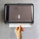 ペーパータオルホルダー 壁掛け 小判用 中判用 ティッシュケース キッチン/洗面所/浴室/オフィス/商業用 日本語説明書付きブラック