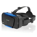 VRゴーグル 04新モデル&オープンパネル設計&プラグアンドプレイVRヘッドセット パノラマ体験 1080 超広角 10°視野角 スマホ用 非球(4)