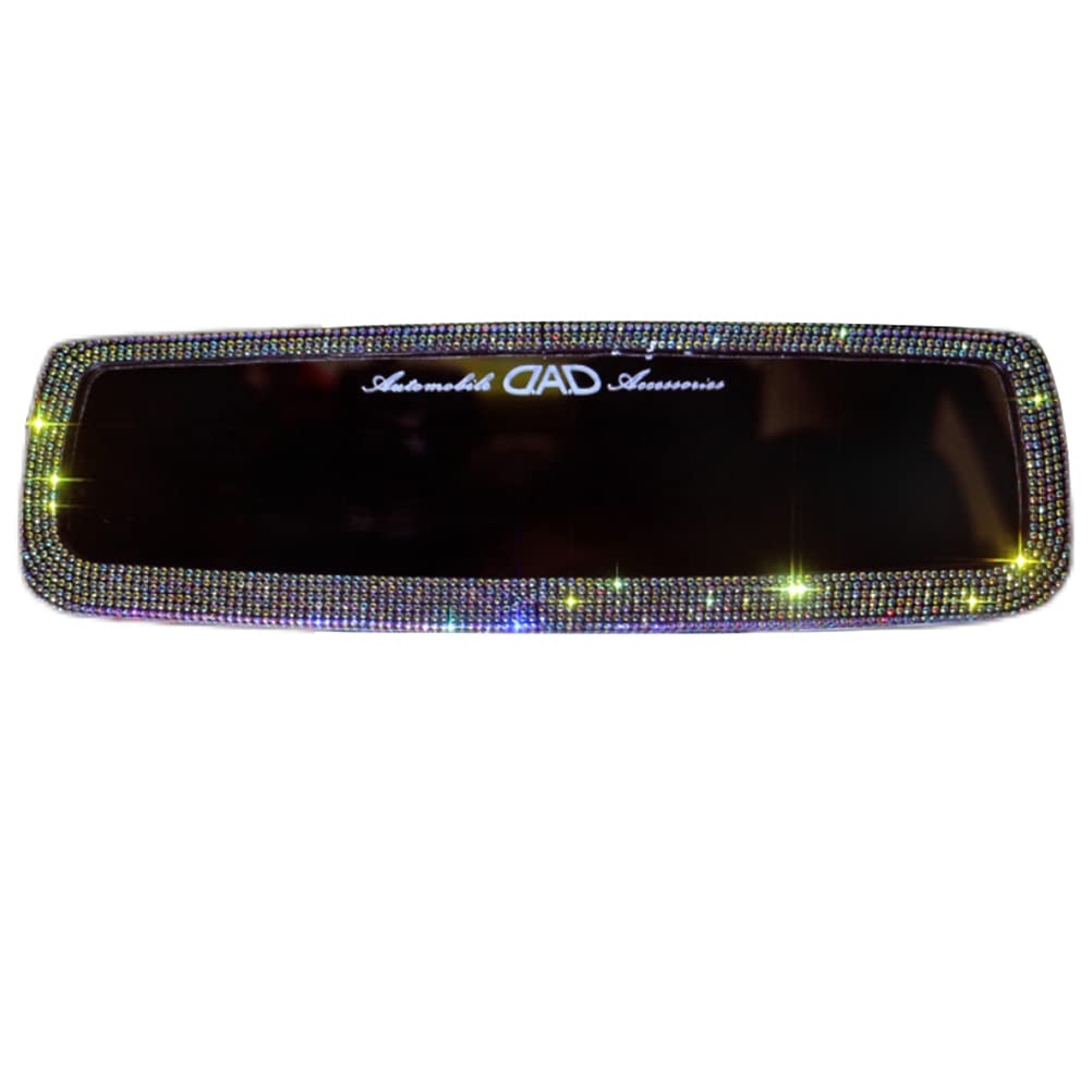 Excras 車載バックミラー 車用リアビューミラー ラインストーン 人工 ダイヤモンド キラキラ光るカーミラーアクセサリー 車用ルームミラー