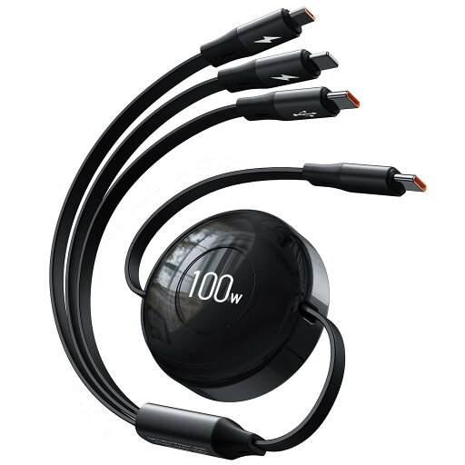 100W3in1充電ケーブル 巻き取りtype c充電ケーブル片引き&両方操作&3台同時給電100W/5A B to B マルチケーブルipho 100W3in1充電ケーブル 巻き取りtype c充電ケーブル片引き&両方操作&3台同時給電100W/5A B to B マルチケーブルipho