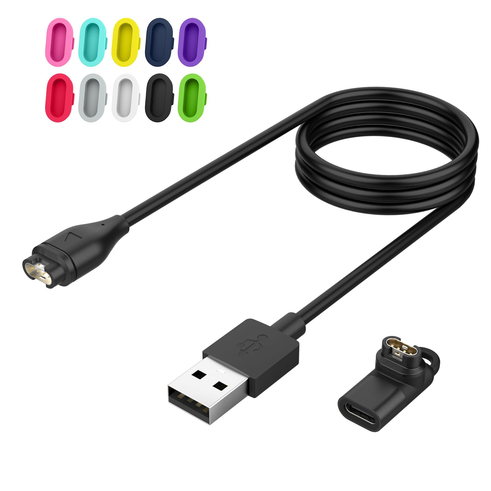 MoKo Garin用充電ケーブル 1（1個）+ Garin変換アダプター 型 ype対応（1個）+ 防塵プラグ 充電ポート用（10個）U素材