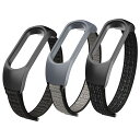 MoKo Mi Band 7 交換用ベルト 3枚セット Xiaoi Band 7/6/5/4/3用 スポーツベルト ナイロン製 ソフト スポー