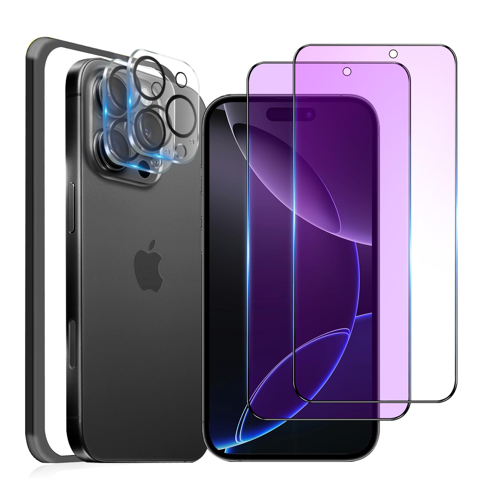 ブルーライトカット対応 iphone16ro ガラスフィルム ブルーライト［枚］iphone16ro...