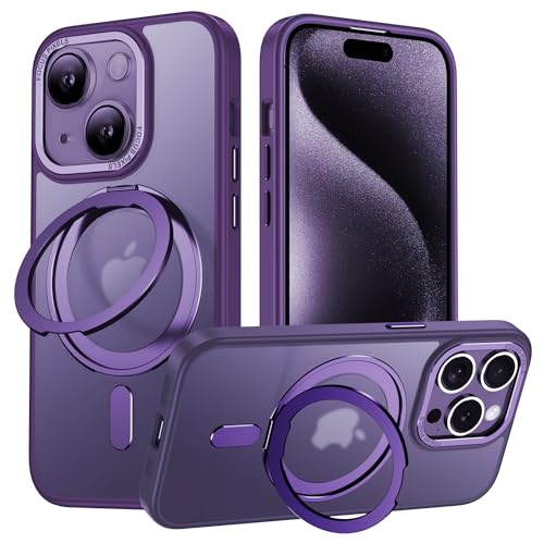 Rakuten - ihone 15 適用 ケース Masafe対応 アイフォン15 カバー 360°回転スタンド Uovon スマホケース アイホン15 携帯ケー