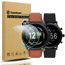 3枚セットoan for Fossil Gen 5 lyle HR and Fossil Gen 6 保護フィルム 9H硬度 軽量 薄型 指紋