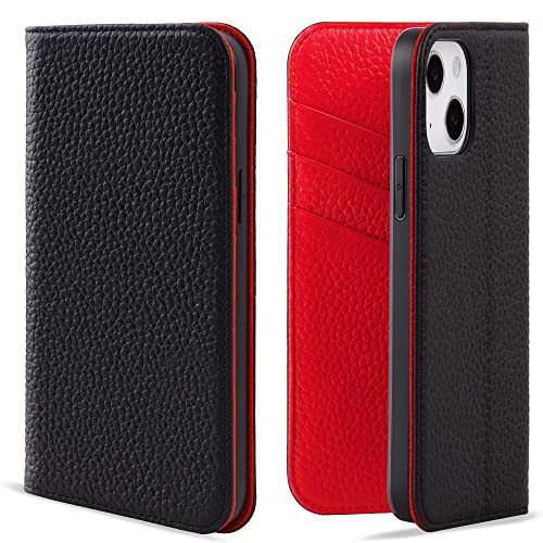 樂天商城 - VOU ihone 13 ケース アイフォン13 ケース 手帳型 本革 レザー スマホケース カード収納 携帯ケース 全面保護 マグネット 横置