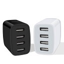 b sb 充電器 4ポート sb コンセントタップ Aアダプター ihone充電器 個 4.8A/4W 急速充電/E認証済コンパクト 充電アダプ(2)