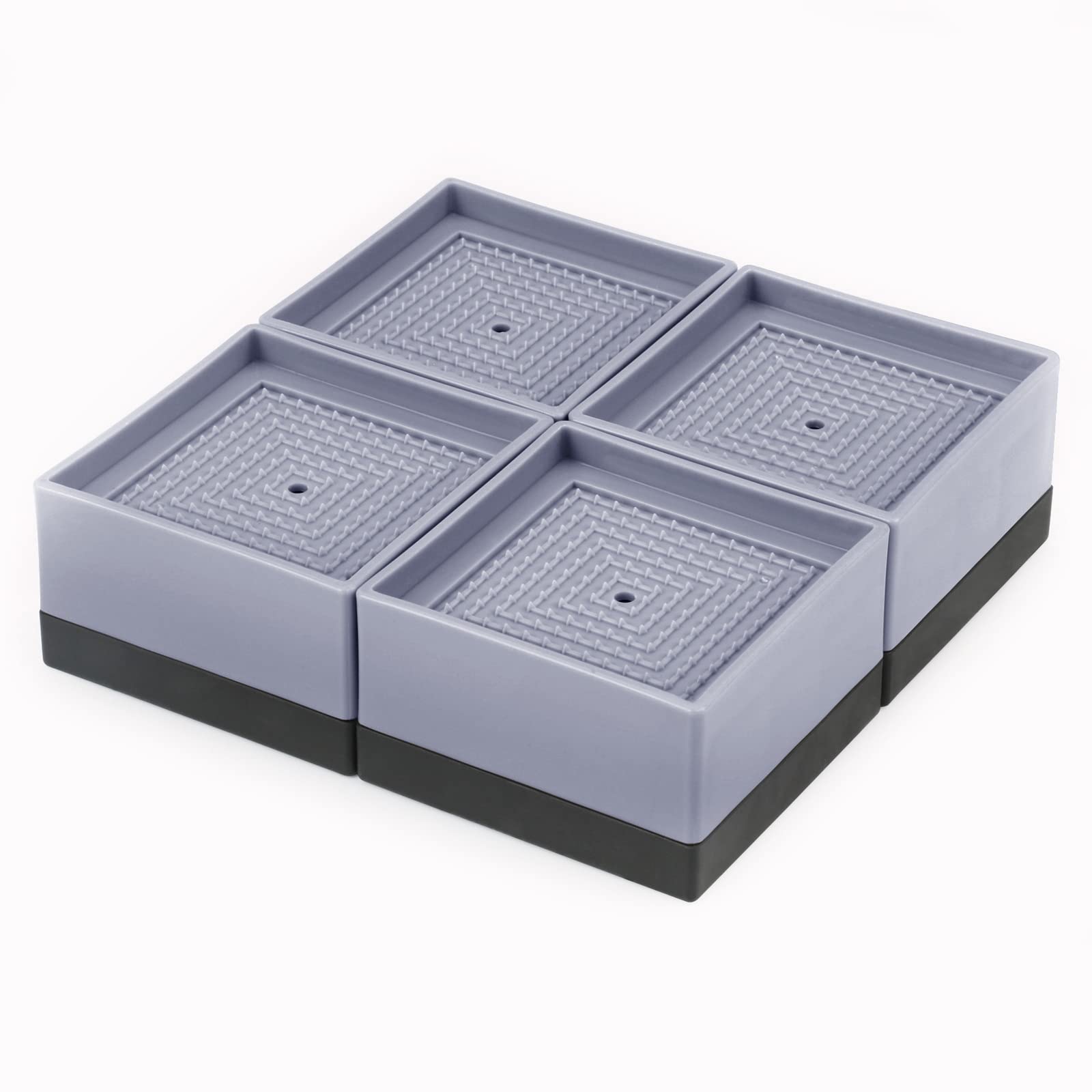 洗濯機かさ上げ台 4cかさあげ 机 テーブル 脚 継ぎ足し 洗濯機置台 防振ゴム 乾燥機 ソファー ベッド用 高さ調節 重ねて使用可