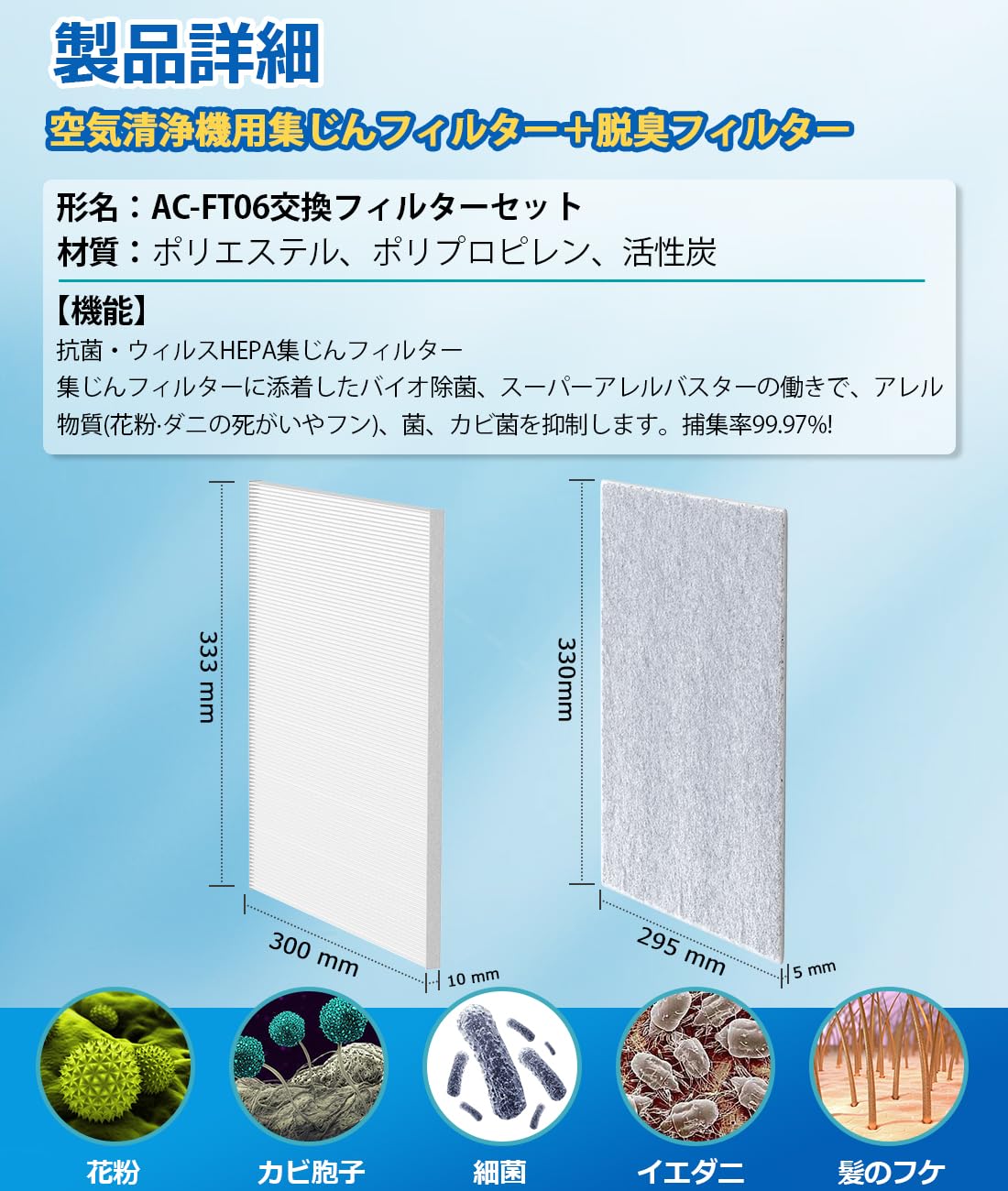 AF06 交換フィルターセット 空気清浄機 A438W AD358 フィルター D358pw 交換用フィルターセット 438w フィルター 59