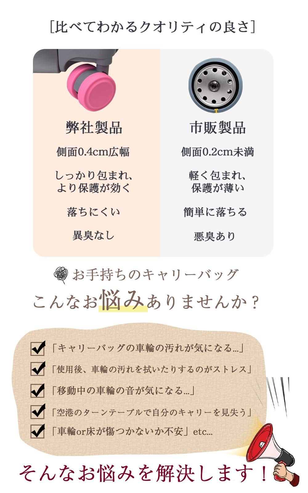 VERILADY キャスターカバー 8個セット スーツケース タイヤカバー キャリーケース ...