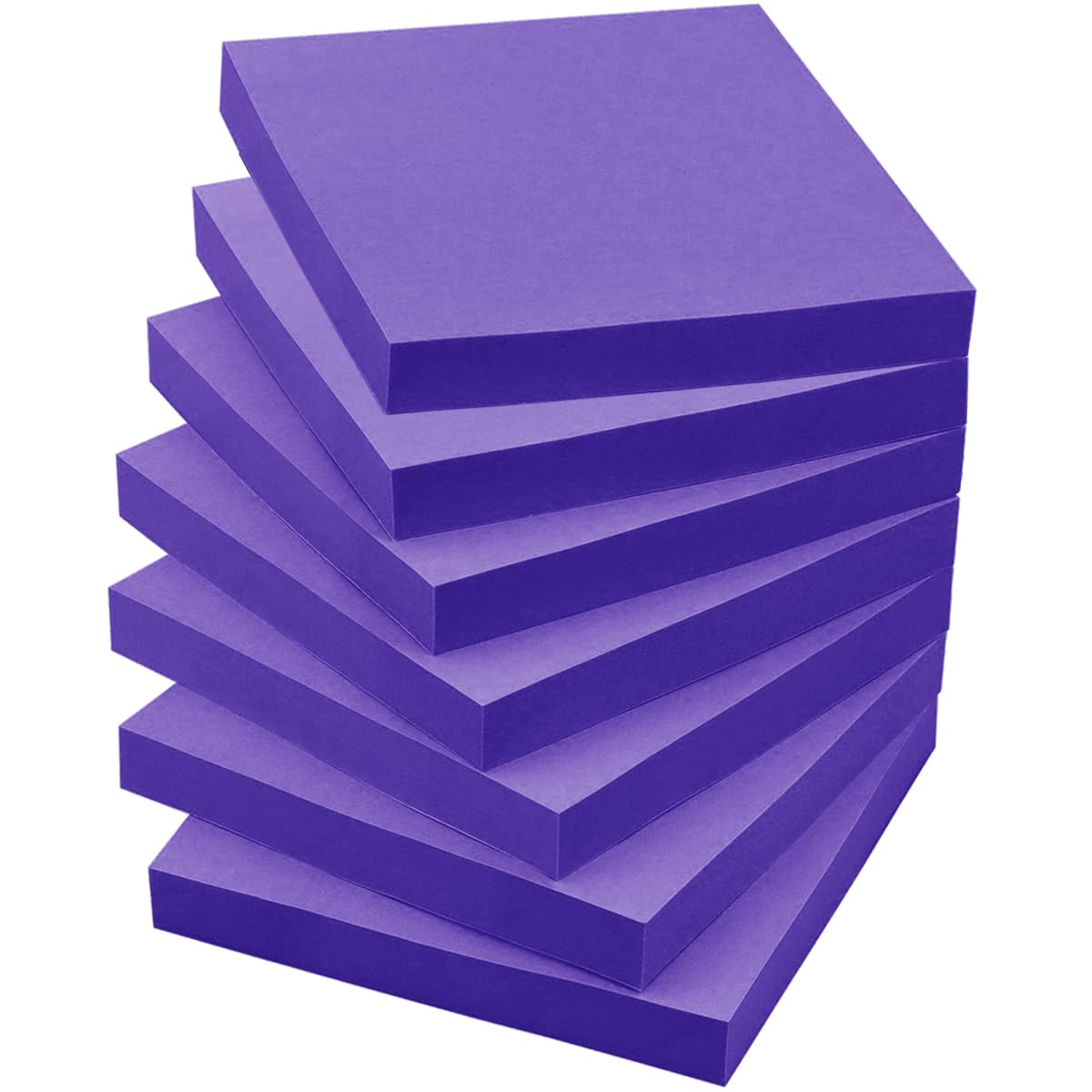 7冊*100枚7色から選べます 75x75mm 付箋 おしゃれ 紫 付箋紙 ふせん 付箋 セット ?光