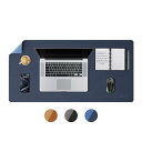 hark ノンスリップレザーデスクパッド、キーボードゲームマウスマット(800mm x400mm x 3mm)、大型デスクカバー、防水ライティ(3)