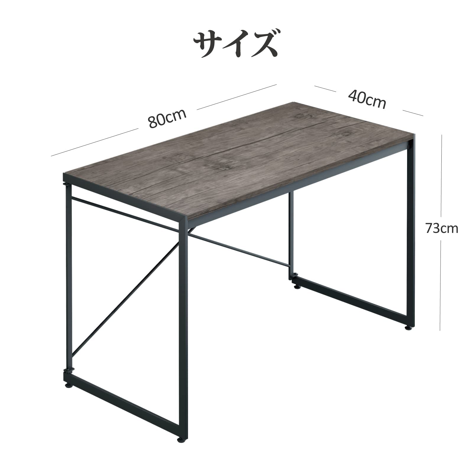 YEAROLOR パソコンデスク シンプルワークデスク ゲーミングテーブル デスク 学習机 勉強机 折りたたみ 組立簡単 耐荷重135KG 木製 [2]