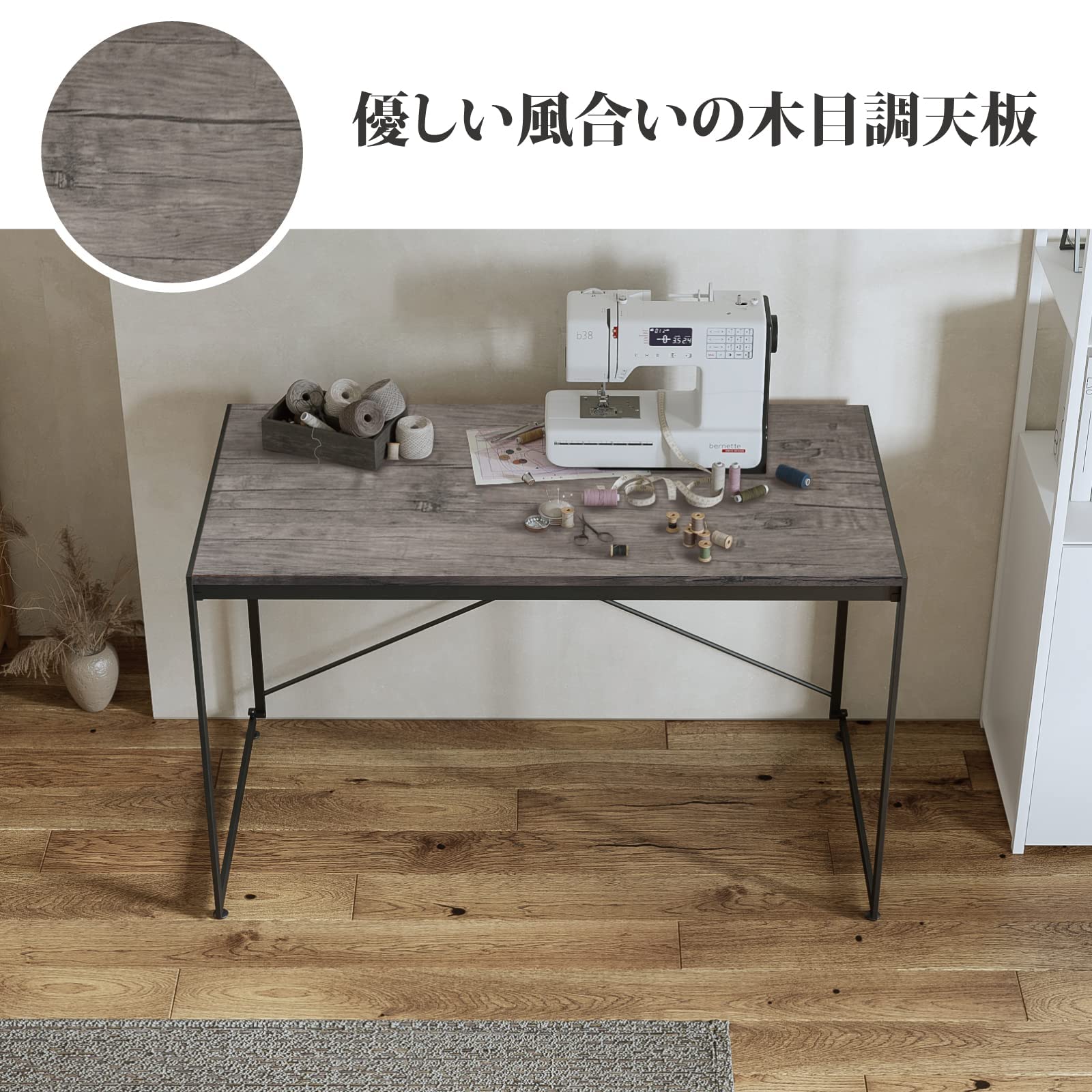 YEAROLOR パソコンデスク シンプルワークデスク ゲーミングテーブル デスク 学習机 勉強机 折りたたみ 組立簡単 耐荷重135KG 木製 [3]