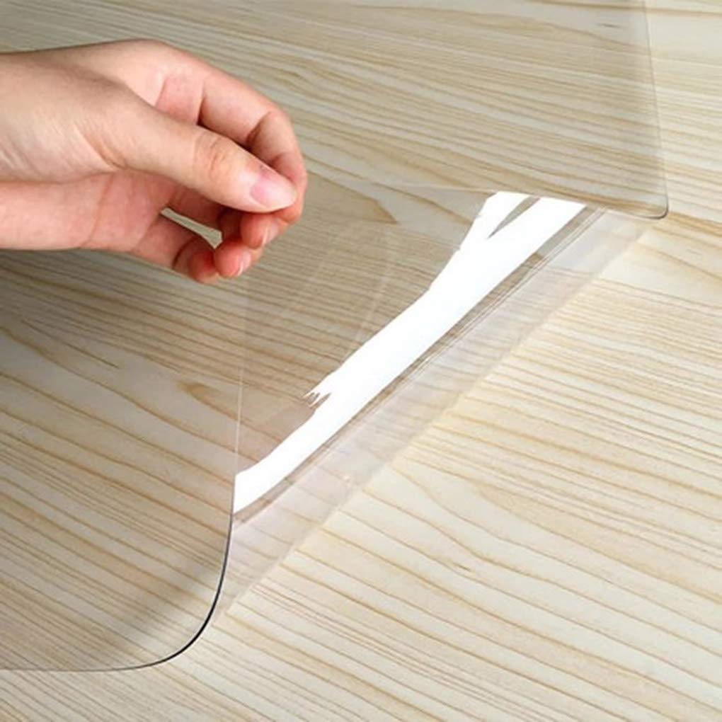 オフィス用品 V製 デスクマット 透明 テーブルマット ビニールマット 厚さ1.5mm 学...