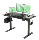 昇降デスク 初心者向け スタンディングデスク 電動 パソコンデスク 昇降式 オフィスデスク 幅120cm*奥行き60cm ブラックフレーム/ブ
