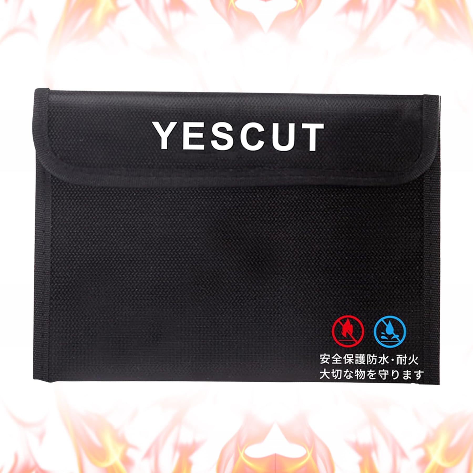 樂天商城 - YEU 金庫耐火バッグ 集金袋 貴重書類保管ケース 現金収納ケース 耐火ケース 20cm×12.5cm 防火 防爆 防水 防災バッグ 耐熱209