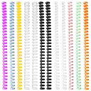 E 12個セット 30穴 ルーズリーフ リング ルーズリーフバインダーリング プラスチック製 システム手帳リング 製本用とじ具 ファイル本製作