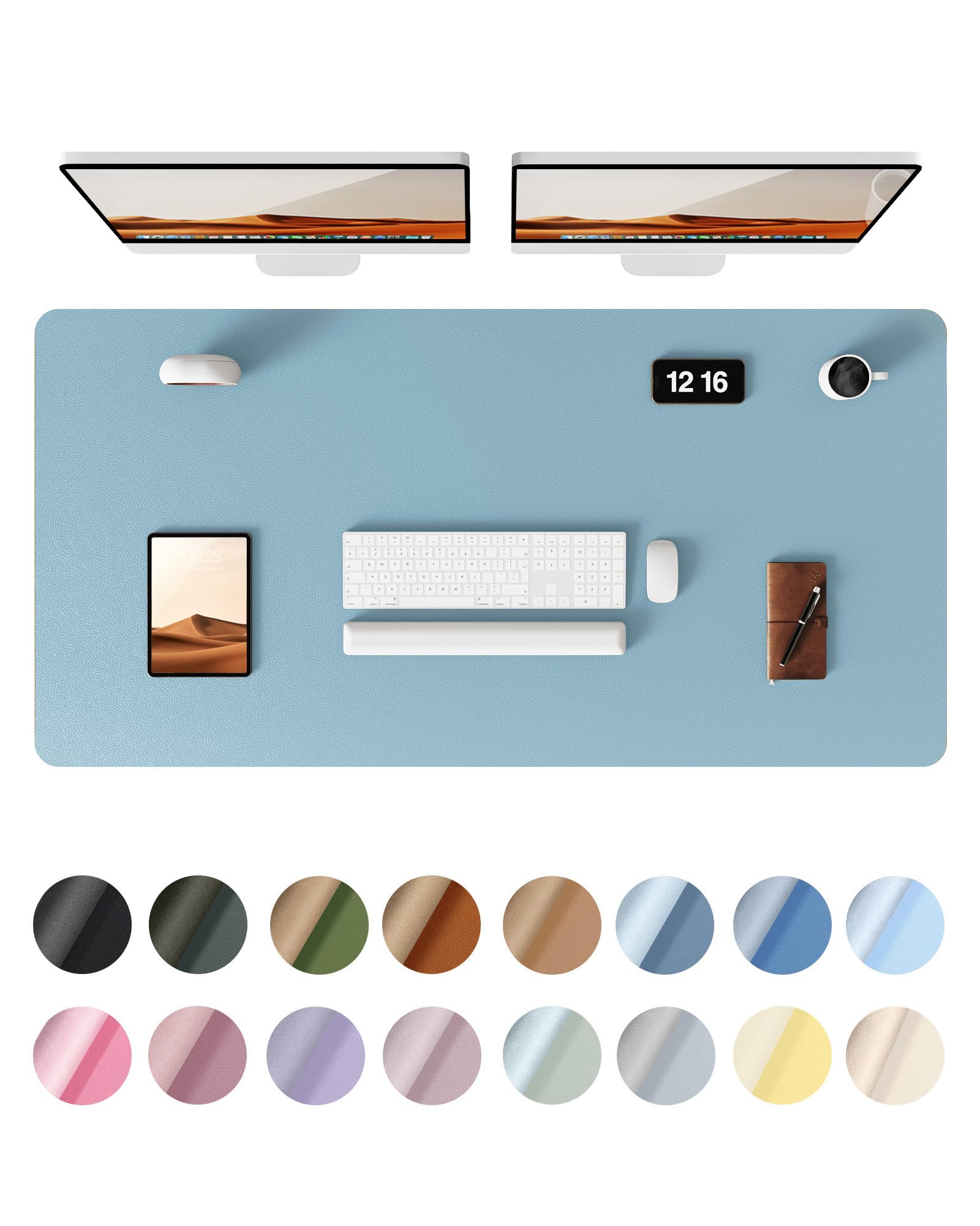 レザー デスクパッド オフィス デスクマット マウス対応 大型マウスパッド ノンスリップUレザー デスクブロッター ラップトップデスクパッド