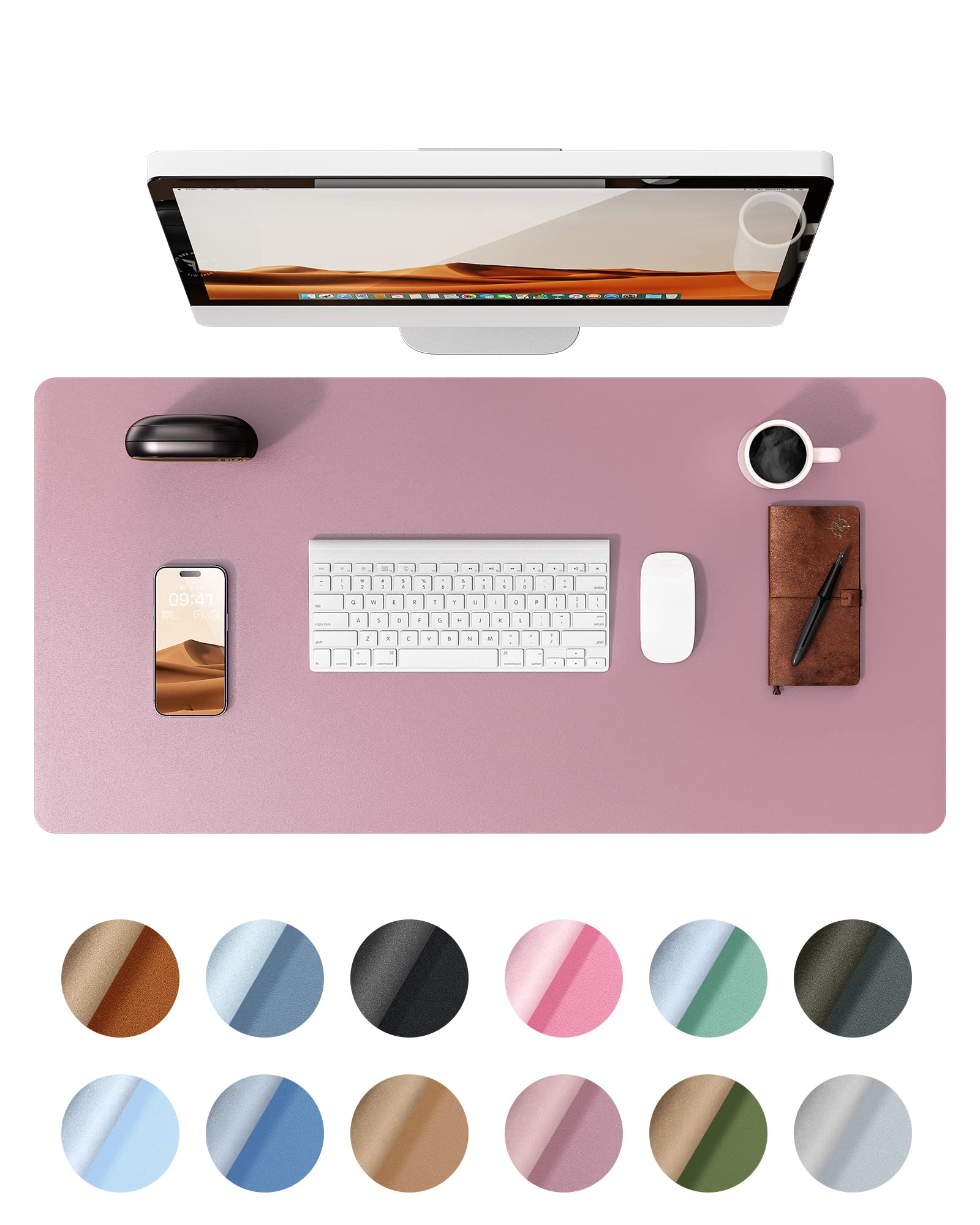 デスクマット レザー デスクパッド 大型マウスパッド ノンスリップ Uレザー デスクブロッター ラップトップデスクパッド オフィス・家庭用防水