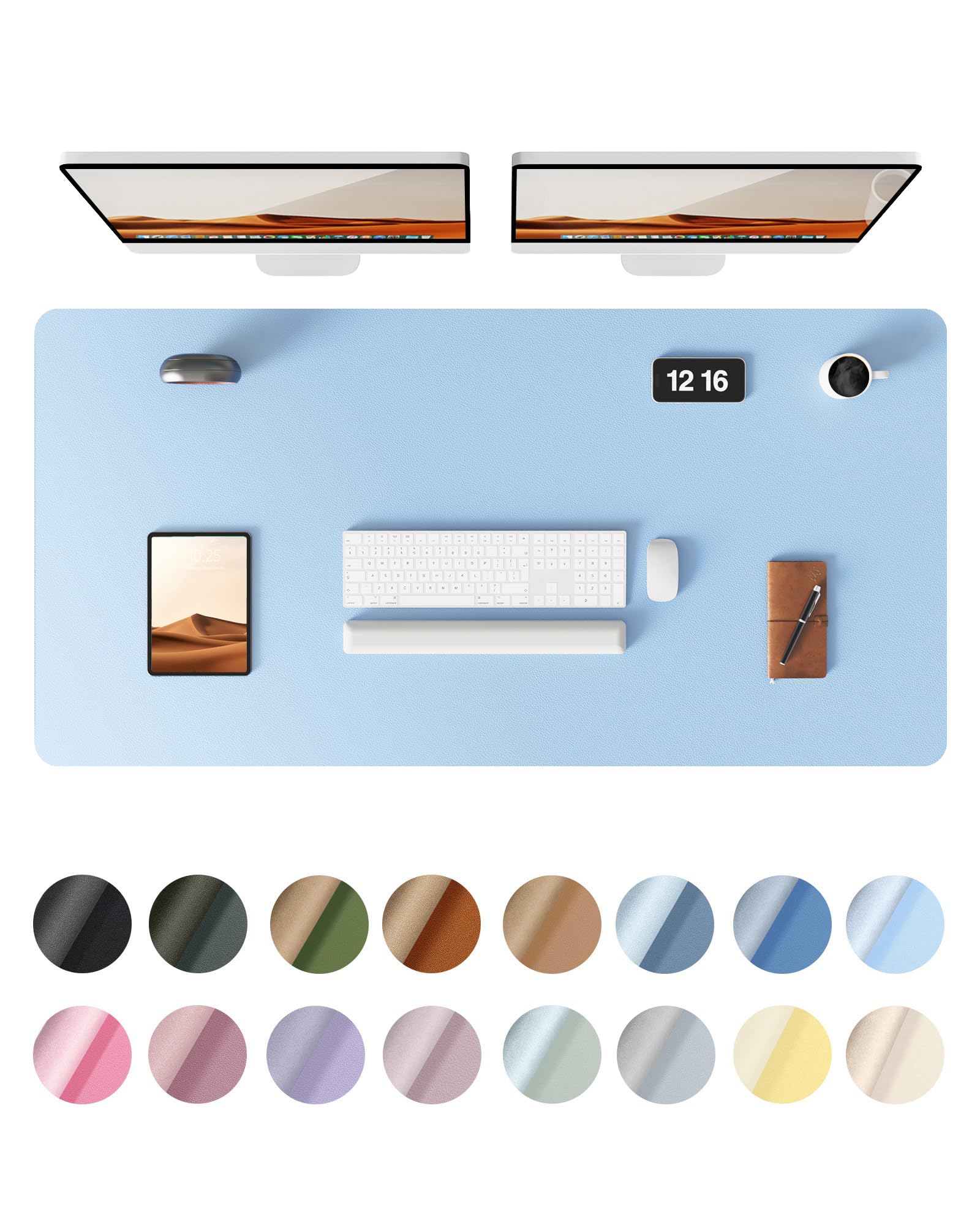 レザー デスクパッド オフィス デスクマット マウス対応 大型マウスパッド ノンスリップUレザー デスクブロッター ラップトップデスクパッド