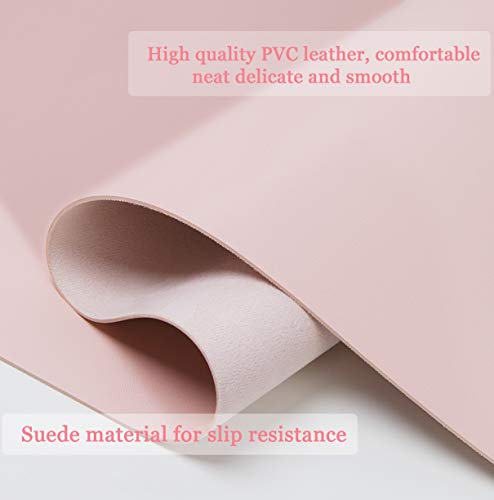 デスクマット マウス対応 レザー デスクマット 大型マウスパッド 裏面はスエード 滑り止め 厚さ2mm 防水 防油 断熱 お手入れ簡単 オフィ