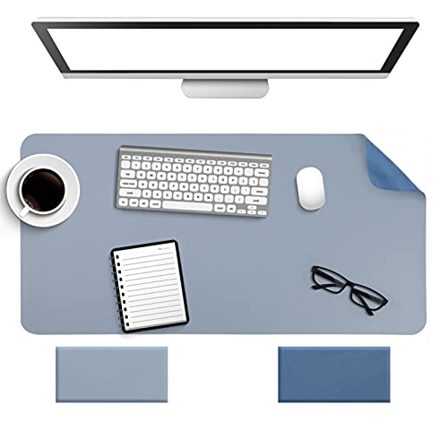 デスクマット マウス対応 レザー デスクマット 大型マウスパッド 裏面はスエード 滑り止め 厚さ2mm 防水 防油 断熱 お手入れ簡単 オフィ