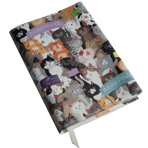 ブックカバー a5 防水レザー 可愛い — 上質感のある合皮の高級本カバー（文芸書 参考書 専門書） サイ..