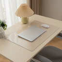 透明 デスクマット 学習机マット 40x120cm 厚さ1.5mm V製 大型マウスパッド 子供 机マット 円形の端 耐熱性 防水 滑り止め 帯