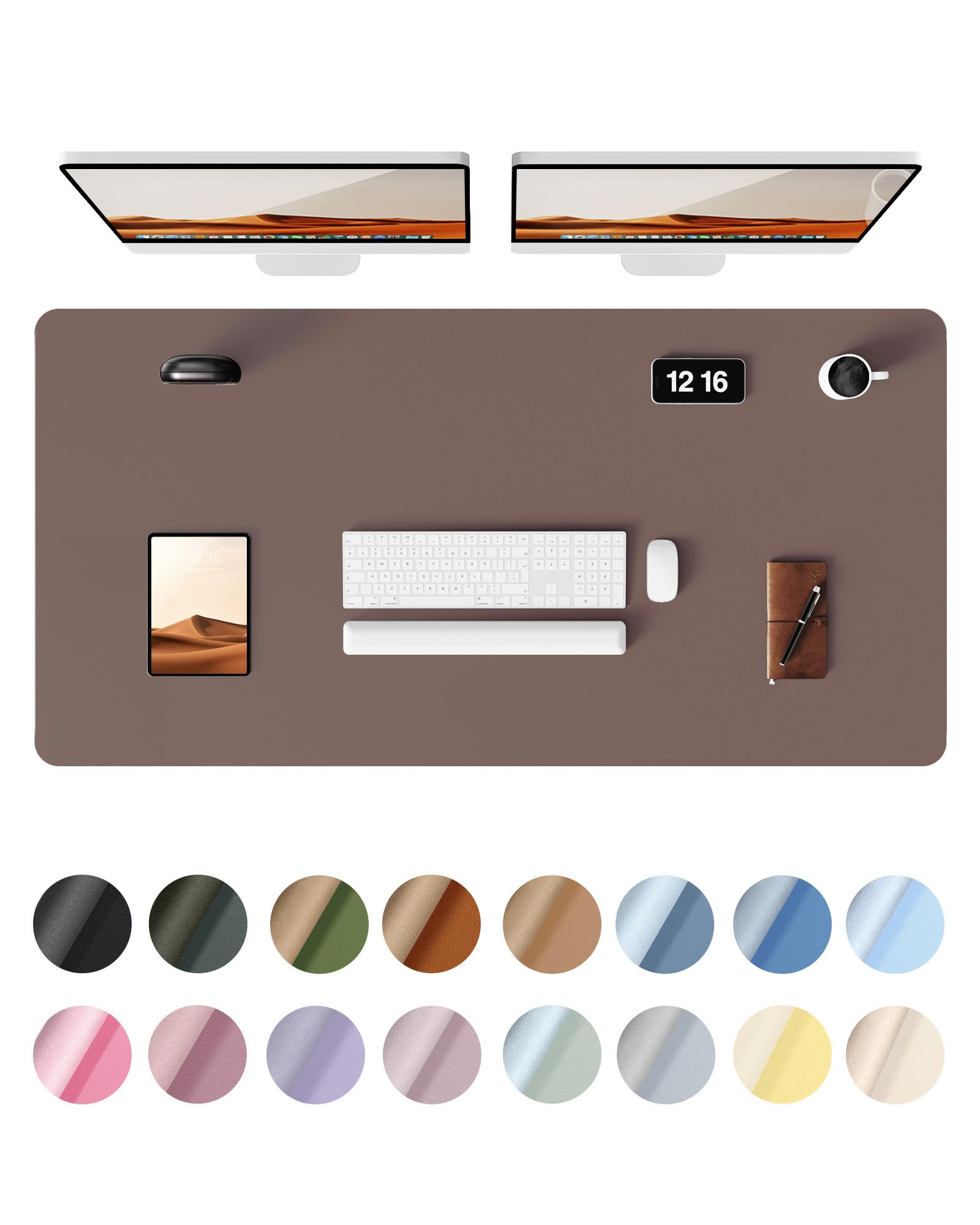 レザー デスクパッド オフィス デスクマット マウス対応 大型マウスパッド ノンスリップUレザー デスクブロッター ラップトップデスクパッド